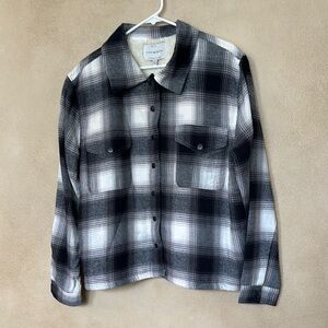 Black and White Plaid Button-Up Jacket  by LUCKY 🍀 BRAND